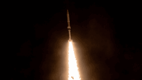 Zombie Missile Test launch in desert at night